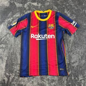 Nike Dri-Fit FC Barcelona Lionel Messi Jersey Short Sleeve Men's M *Flaw